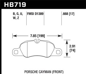 Porsche 911 Carrera Brake Pads - Front - Hawk Performance - DTC-60 - `09-`11